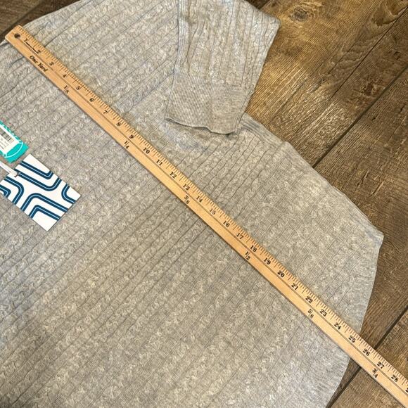 NWT Market & Spruce Reviera Cable Knit Dolman Pullover Grey Size XL - Picture 7 of 11